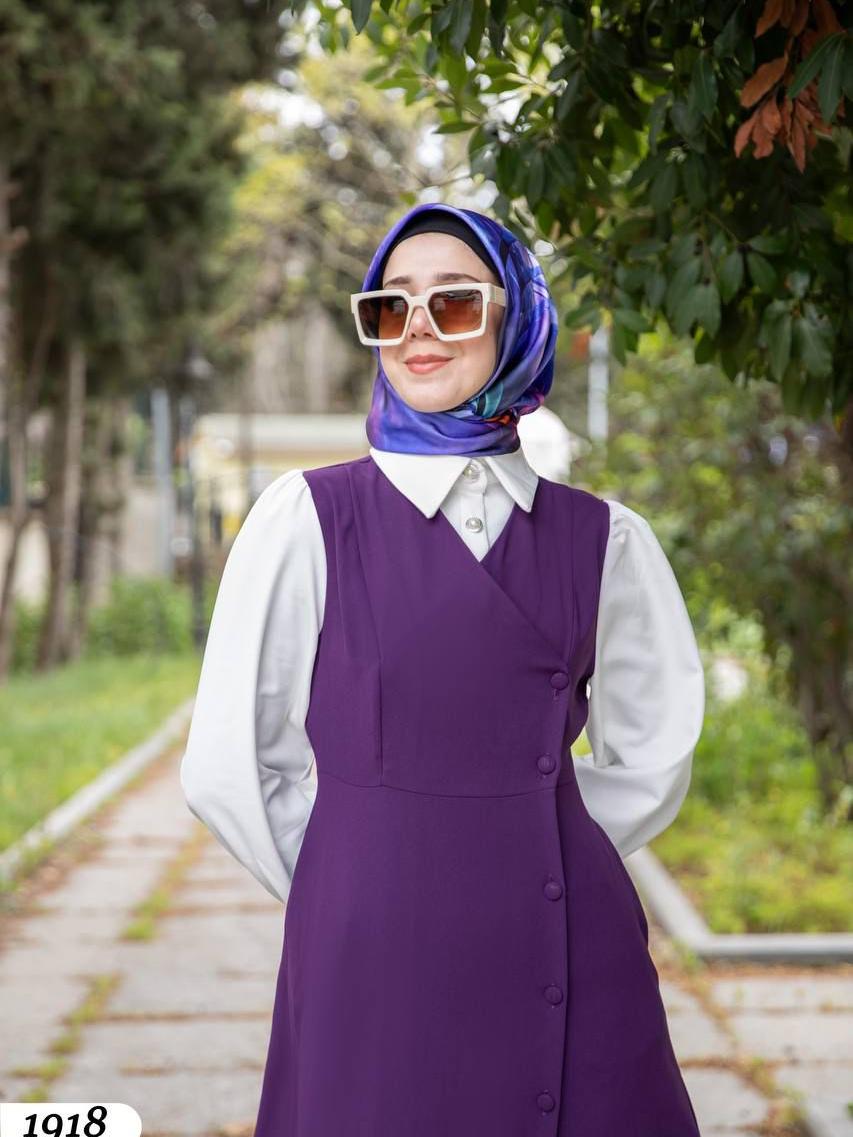 فستان لونين بقبة