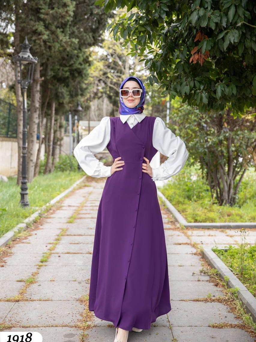 فستان لونين بقبة