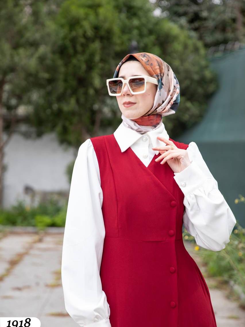 فستان لونين بقبة