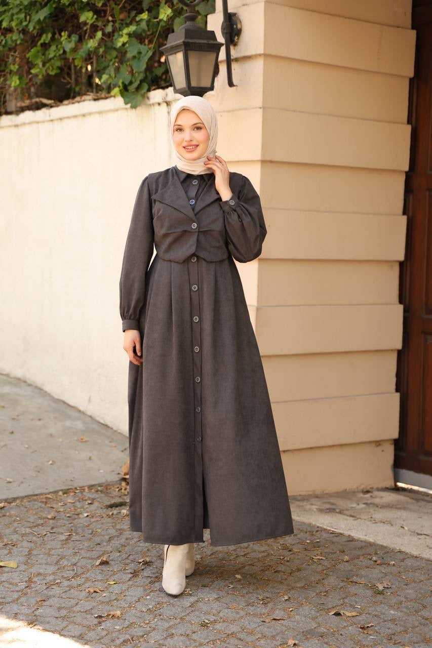 فستان ازرار عصري